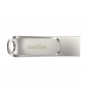 SanDisk Ultra Dual Drive Luxe Memoria flash USB Type-A Type-C 3.2 Gen 1 256GB Acero inoxidable SDDDC4-256G-G46