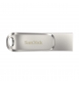 SanDisk Ultra Dual Drive Luxe Pendrive flash 128GB USB tipo-a tipo-c 3.2 gen 1 Acero inoxidable SDDDC4-128G-G46