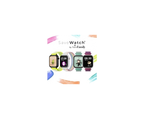 Save Family SaveWatch PLUS con GPS y llamada Blanco Correa Tela Negra