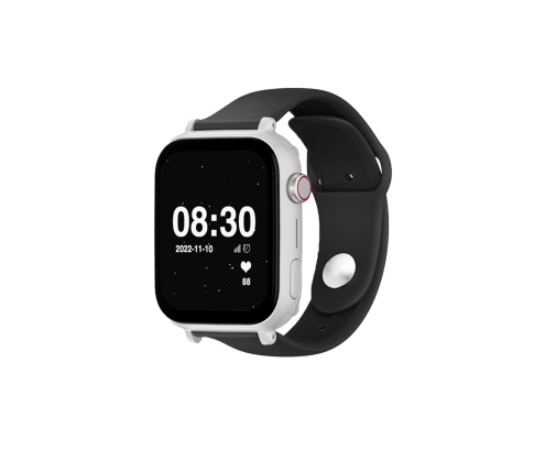 SaveWatch Plus 4G Blanco con Correa Negra de Silicona para Niños