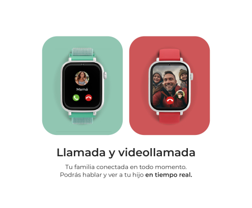 SaveWatch Plus 4G Blanco con Correa Negra de Silicona para Niños