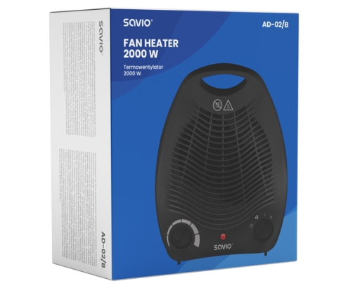 Savio AD-02 B ventilador Negro