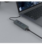 Savio AK-57 USB-C - 3 x USB-A HUB with RJ-45 Gigabit Ethernet adapter 5000 Mbit/s grey 2 x USB 3.2 Gen 2 (3.1 Gen 2) Type-C 1000 Mbit/s