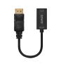 Savio AK-62 adaptador de cable de vídeo 0,2 m DisplayPort HDMI Negro