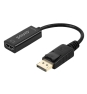Savio AK-62 adaptador de cable de vídeo 0,2 m DisplayPort HDMI Negro