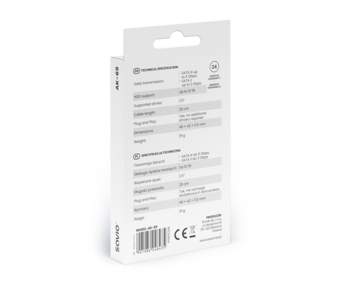 Savio AK-69 tarjeta y adaptador de interfaz USB 3.2 Gen 1 (3.1 Gen 1)