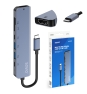 Savio AK-82 hub de interfaz USB Tipo C 5000 Mbit/s Negro