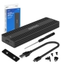 Savio AK-84 caja para disco duro externo Caja externa para unidad de estado sólido (SSD) Negro M.2