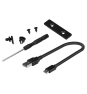 Savio AK-84 caja para disco duro externo Caja externa para unidad de estado sólido (SSD) Negro M.2