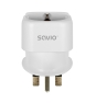 Savio AP-04 adaptador e inversor de corriente Blanco