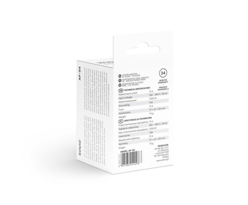 Savio AP-04 adaptador e inversor de corriente Blanco