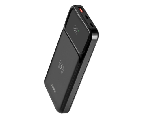 Savio BA-09 batería externa Polímero de litio 37 mAh Cargador inalámbrico Negro
