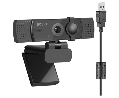 Savio CAK-05 cámara web 3,7 MP 2560 x 1440 Pixeles USB Negro