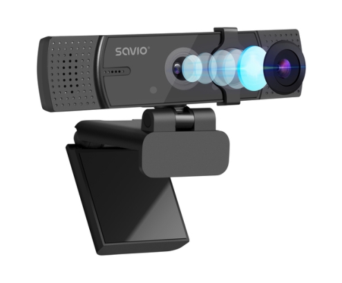 Savio CAK-05 cámara web 3,7 MP 2560 x 1440 Pixeles USB Negro
