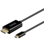 Savio Cl-190 cable USB 1 m USB C Negro