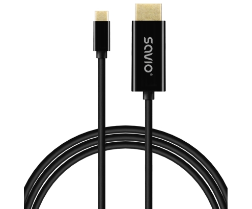 Savio Cl-190 cable USB 1 m USB C Negro