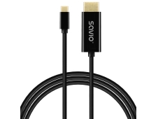 Savio Cl-190 cable USB 1 m USB C Negro