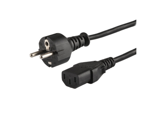 Savio CL-89 cable de transmisión Negro 1,2 m IEC C13 IEC Type E (3.4 mm, 3.1 mm)