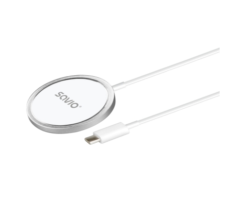 Savio LA-11 cargador de dispositivo móvil Teléfono móvil, Universal Blanco CC Cargador inalámbrico Interior