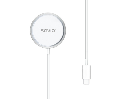 Savio LA-11 cargador de dispositivo móvil Teléfono móvil, Universal Blanco CC Cargador inalámbrico Interior