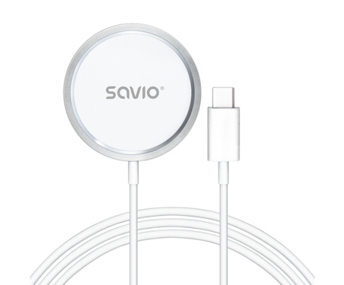 Savio LA-11 cargador de dispositivo móvil Teléfono móvil, Universal Blanco CC Cargador inalámbrico Interior