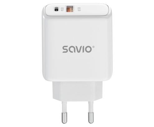Savio LA-12 cargador de dispositivo móvil Universal Blanco Corriente alterna Carga rápida Interior