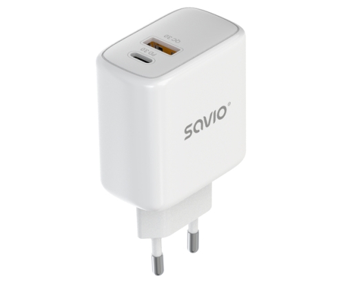 Savio LA-12 cargador de dispositivo móvil Universal Blanco Corriente alterna Carga rápida Interior