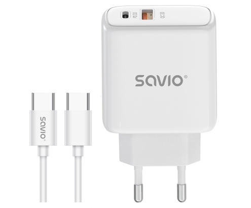 Savio LA-13 cargador de dispositivo móvil Universal Blanco Corriente alterna Carga rápida Interior