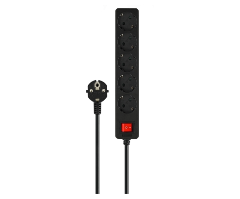 Savio LZ-15 regleta inteligente 5 salidas AC Universal 5 m 0 2500 W Negro