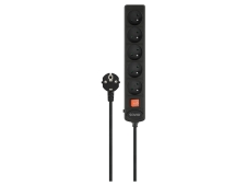 Savio LZ-16 base múltiple 1,8 m 5 salidas AC Interior Negro