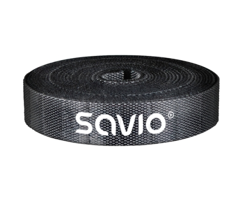 Savio OC-07 organizador de cables Universal Cable binder Negro