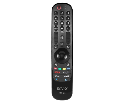 Savio RC-24 mando a distancia IR inalámbrico TV, Universal Botones