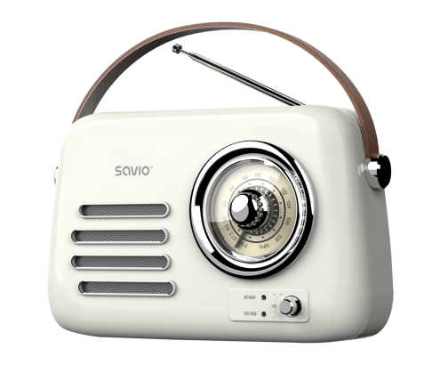 Savio RS-02 radio Portátil Analógica Blanco