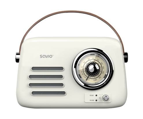 Savio RS-02 radio Portátil Analógica Blanco