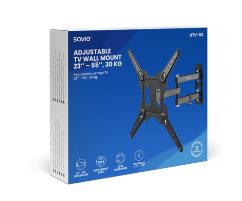 Savio UTV-03 soporte para TV 139,7 cm (55