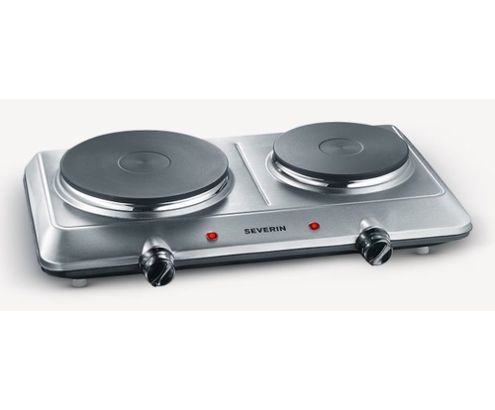 Severin DK 1014 hobs Acero inoxidable Encimera 45.5 cm Hornillo eléctrico / Placa eléctrica 2 zona(s)