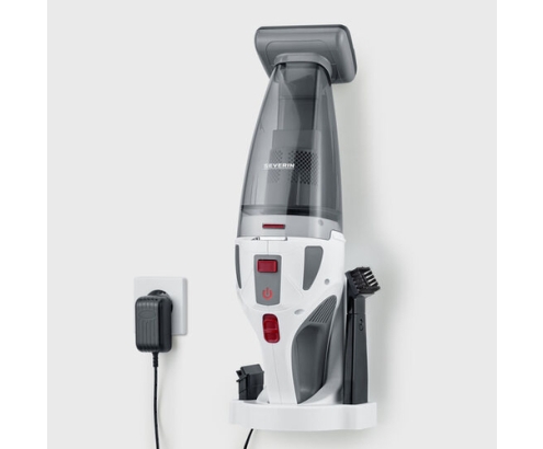 Severin HV 7146 aspiradora de pie y escoba eléctrica Batería Seca y húmeda UltraFine 120 W Gris, Rojo, Blanco 2,2 Ah