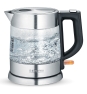 Severin WK 3468 tetera eléctrica 1 L 2200 W Negro, Acero inoxidable, Transparente