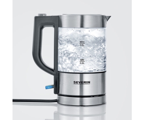 Severin WK 3472 tetera eléctrica 0,5 L 1100 W Plata