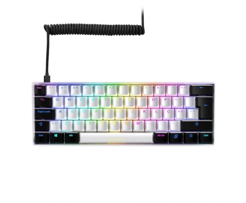 Sharkoon SGK50 S4 teclado RF inalámbrica + USB QWERTY Portugués Blanco