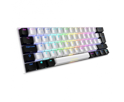 Sharkoon SGK50 S4 teclado RF inalámbrica + USB QWERTY Portugués Blanco