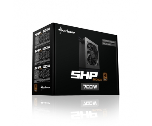 Sharkoon SHP Bronze unidad de fuente de alimentación 700 W 20+4 pin ATX ATX Negro