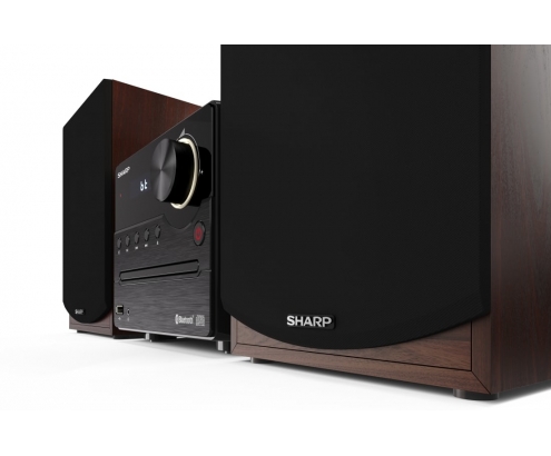 Sharp XL-B512(BR) sistema de audio para el hogar Microcadena de música para uso doméstico 45 W Marrón