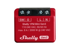 Shelly 1PM Mini Gen3 Interruptor inteligente 1P Rojo