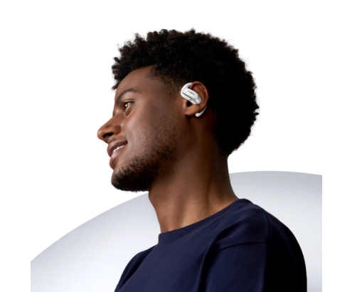 SHOKZ OpenFit Air, weiss Auriculares Inalámbrico gancho de oreja Llamadas/Música/Deporte/Uso diario Bluetooth Blanco
