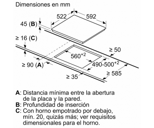 Siemens iQ300 ET61RBKB8E hobs Negro Integrado 59.2 cm Cerámico 3 zona(s)