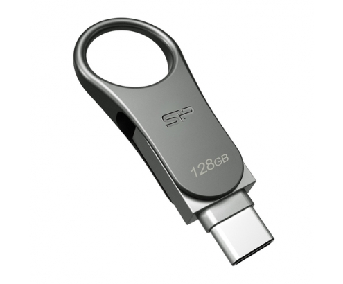 Silicon Power Mobile C80 unidad flash USB 128 GB USB Type-A / USB Type-C 3.2 Gen 1 (3.1 Gen 1) Titanio