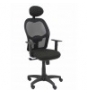 SILLA ALOCEN MALLA NEGRO BRAZOS REGULABLES CABECERO ASIENTO BALI NEGRO 345SM840B840B10CRNC