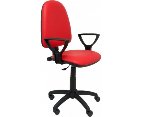 SILLA AYNA SIMILPIEL BRAZOS FIJOS ROJOS 04CPSPV79NBGOLF