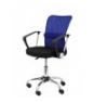 SILLA CARDENETE RESPALDO MALLA AZUL ASIENTO NEGRO 238GANE